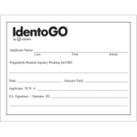 Fingerprinting Receipt Pad 
