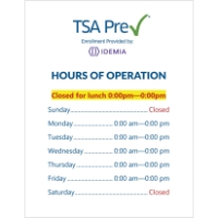 TSA PreCheck Hours of Operation 