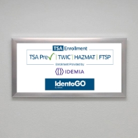 TSA Enrollment/IdentoGO Dual Svc Framed Wall Sign   